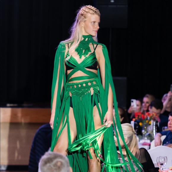 Handmade Macrame Crochet Belly Dancing Festival Dress Theatre - Picture 11 of 16